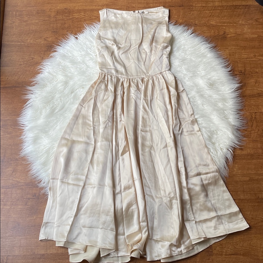 House of CB Shayla Elegant Cream Sleeveless Dress